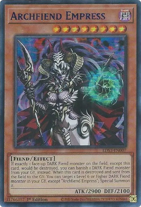 Archfiend Empress (Blue) [LDS3-EN007] Ultra Rare | Fandemonia Ltd