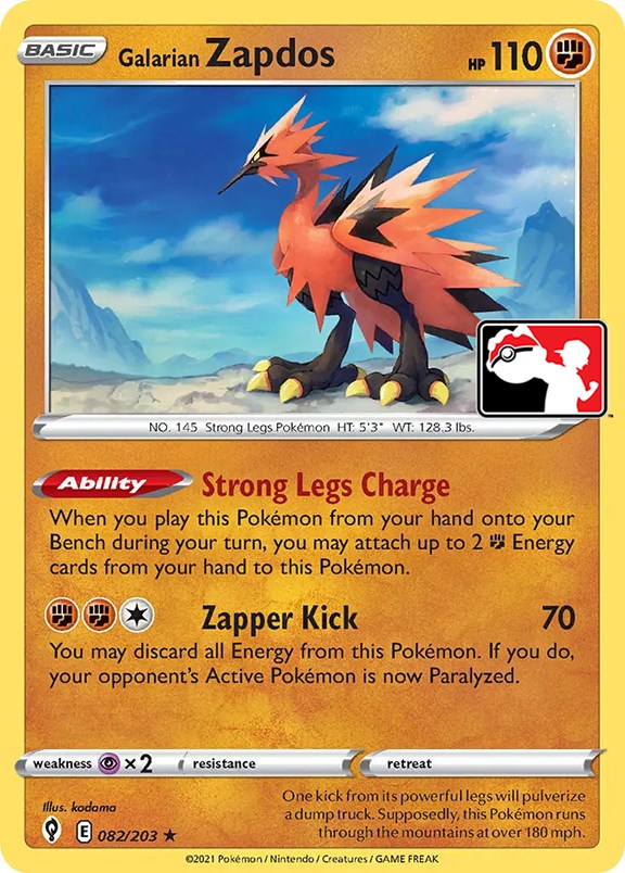 Galarian Zapdos (082/203) [Prize Pack Series One] | Fandemonia Ltd