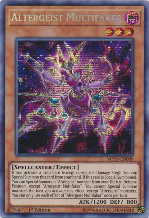 Altergeist Multifaker [MP19-EN009] Prismatic Secret Rare | Fandemonia Ltd