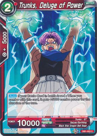 Trunks, Deluge of Power (DB1-003) [Dragon Brawl] | Fandemonia Ltd