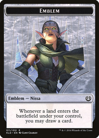 Emblem - Nissa, Vital Force [Kaladesh Tokens] | Fandemonia Ltd