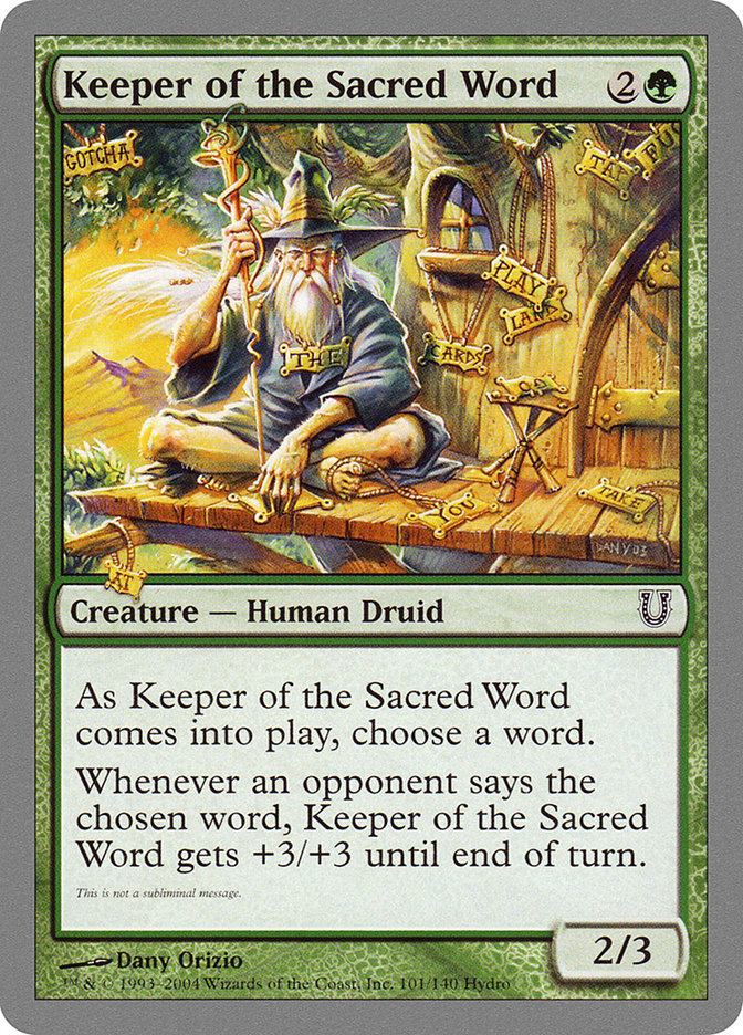 Keeper of the Sacred Word [Unhinged] | Fandemonia Ltd