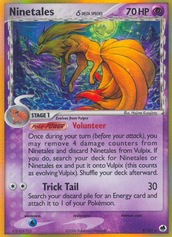 Ninetales (8/101) (Delta Species) [EX: Dragon Frontiers] | Fandemonia Ltd