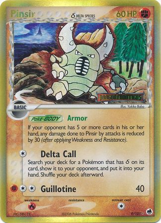 Pinsir (9/101) (Delta Species) (Stamped) [EX: Dragon Frontiers] | Fandemonia Ltd