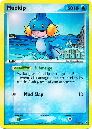 Mudkip (57/100) (Stamped) [EX: Crystal Guardians] | Fandemonia Ltd