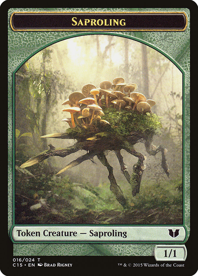 Saproling // Spider Double-Sided Token [Commander 2015 Tokens] | Fandemonia Ltd