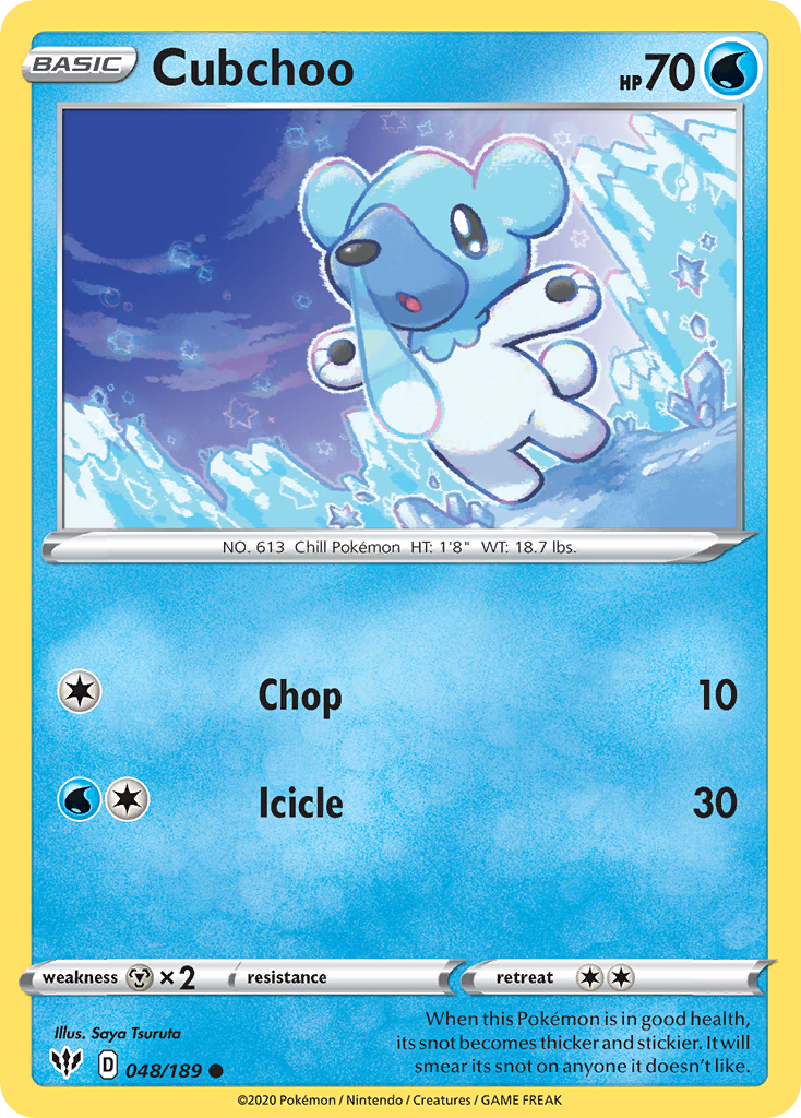 Cubchoo (048/189) [Sword & Shield: Darkness Ablaze] | Fandemonia Ltd