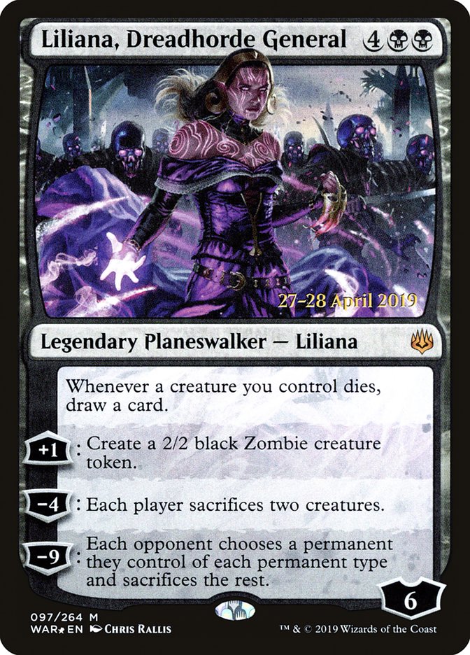 Liliana, Dreadhorde General  [War of the Spark Prerelease Promos] | Fandemonia Ltd