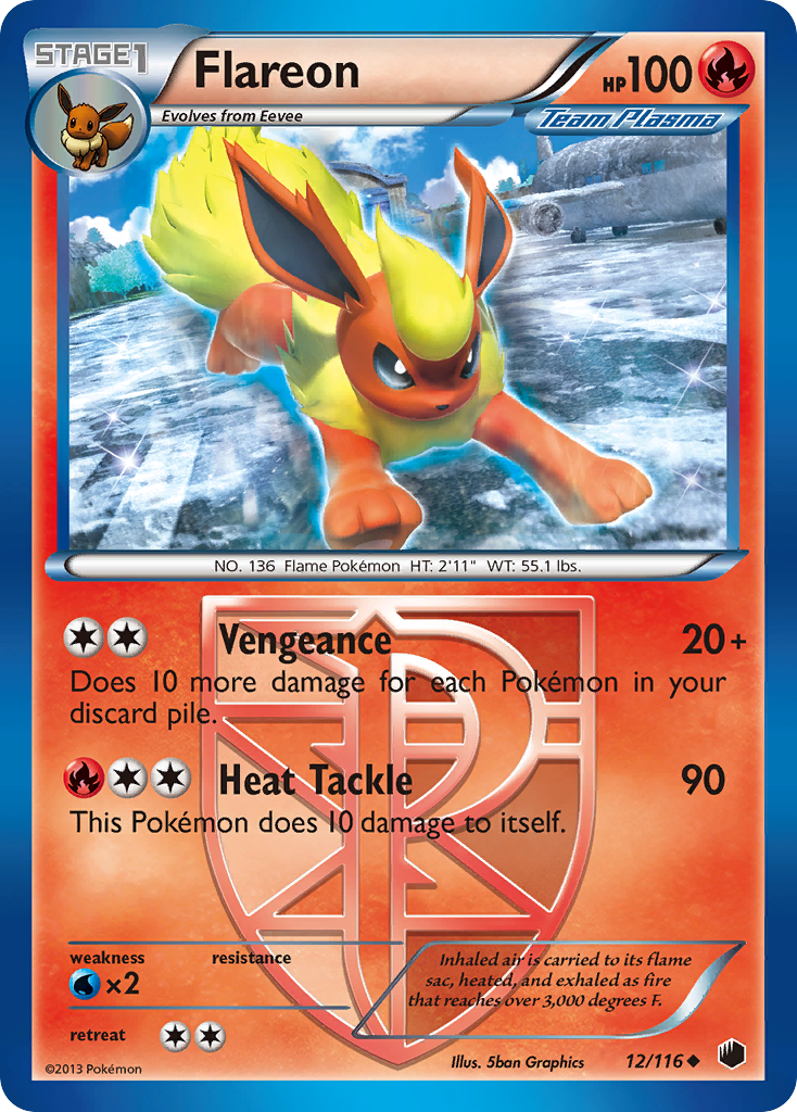 Flareon (12/116) [Black & White: Plasma Freeze] | Fandemonia Ltd