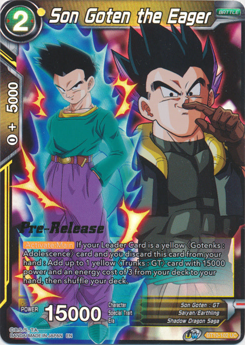 Son Goten the Eager (BT10-102) [Rise of the Unison Warrior Prerelease Promos] | Fandemonia Ltd