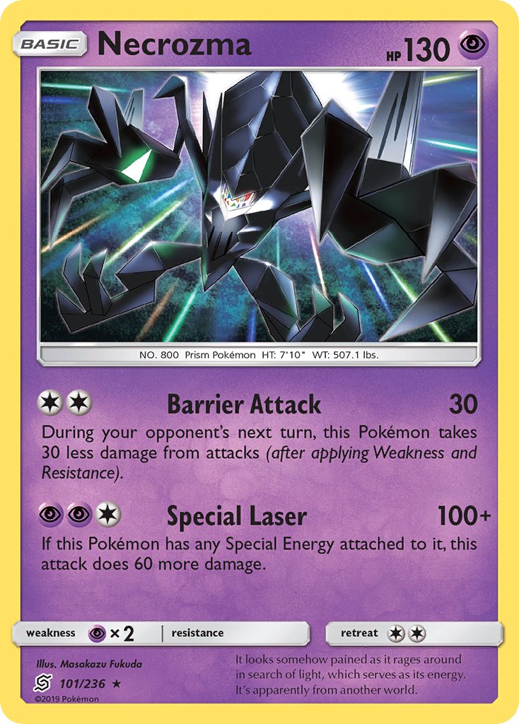 Necrozma (101/236) (Cracked Ice Holo) (Theme Deck Exclusive) [Sun & Moon: Unified Minds] | Fandemonia Ltd