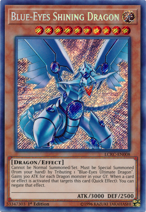 Blue-Eyes Shining Dragon [LCKC-EN008] Secret Rare | Fandemonia Ltd