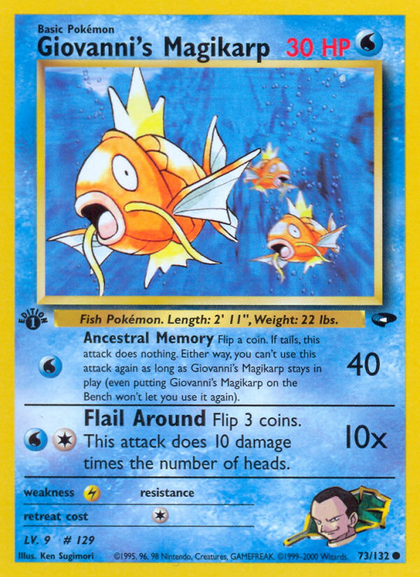 Giovanni's Magikarp (73/132) [Gym Challenge 1st Edition] | Fandemonia Ltd