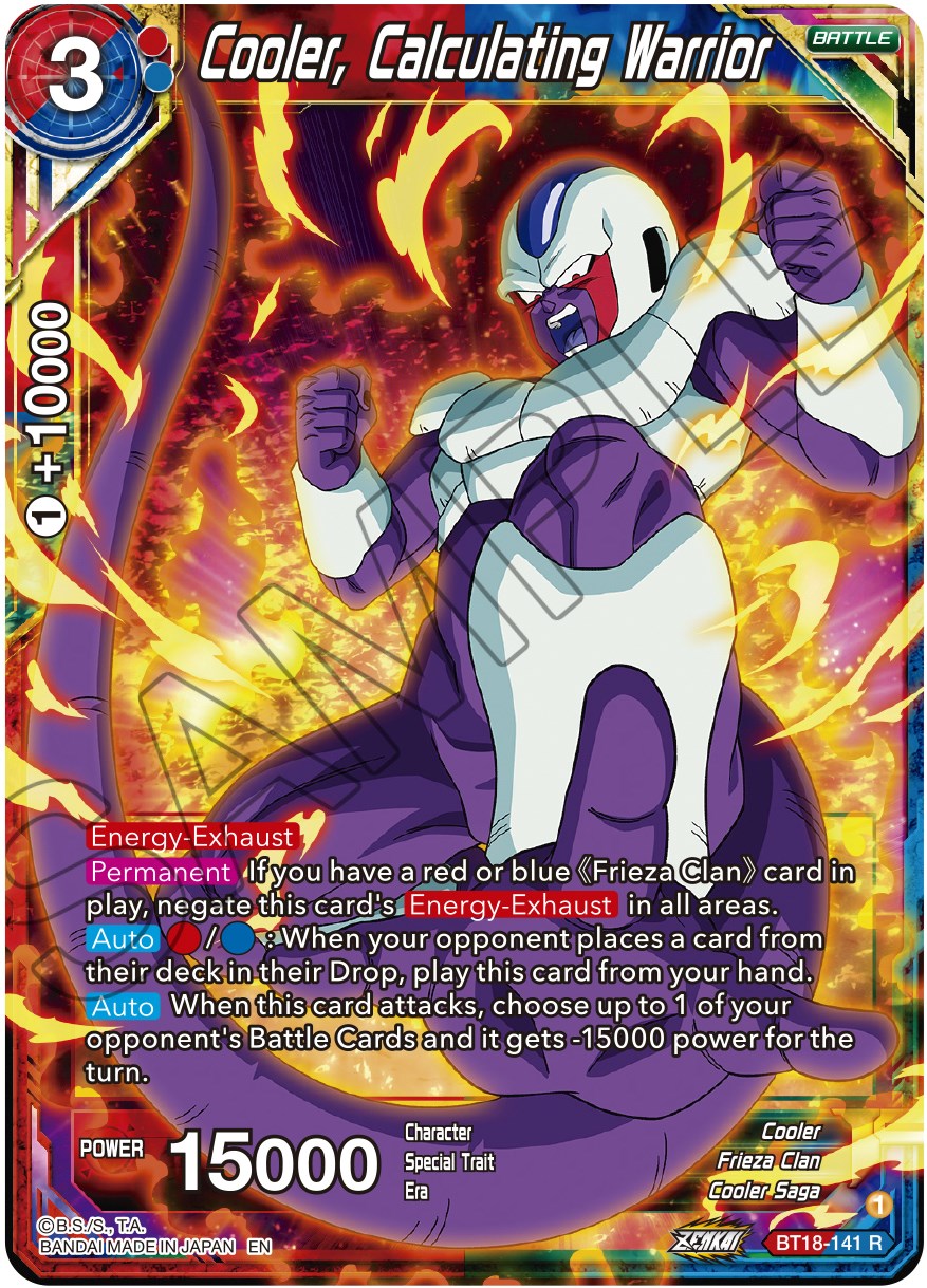 Cooler, Calculated Warrior (BT18-141) [Dawn of the Z-Legends] | Fandemonia Ltd