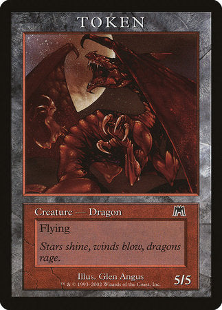 Dragon Token (Onslaught) [Magic Player Rewards 2002] | Fandemonia Ltd