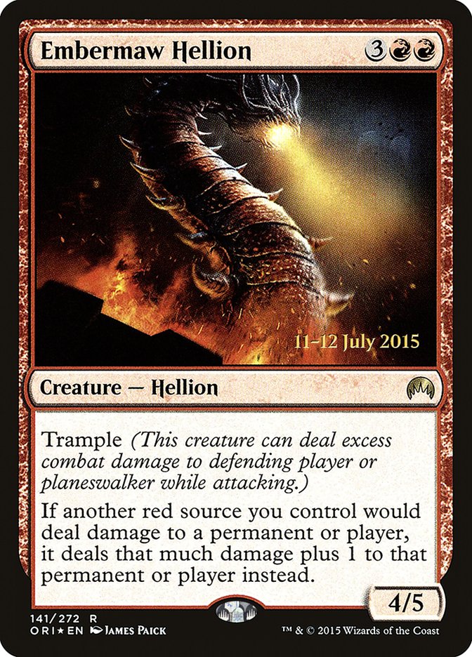 Embermaw Hellion [Magic Origins Prerelease Promos] | Fandemonia Ltd