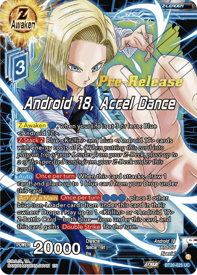 Android 18, Accel Dance (BT20-025) [Power Absorbed Prerelease Promos] | Fandemonia Ltd