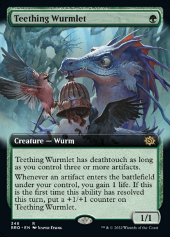 Teething Wurmlet (Extended Art) [The Brothers' War] | Fandemonia Ltd