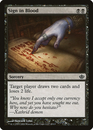 Sign in Blood [Duel Decks: Garruk vs. Liliana] | Fandemonia Ltd