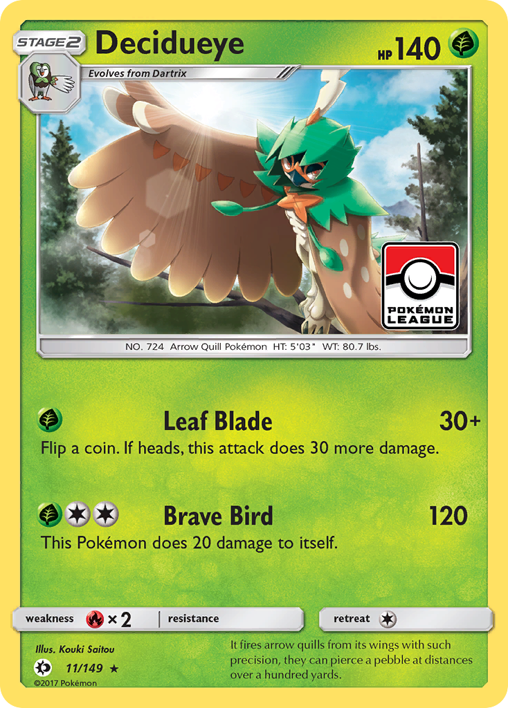 Decidueye (11/149) [Sun & Moon: Base Set] | Fandemonia Ltd