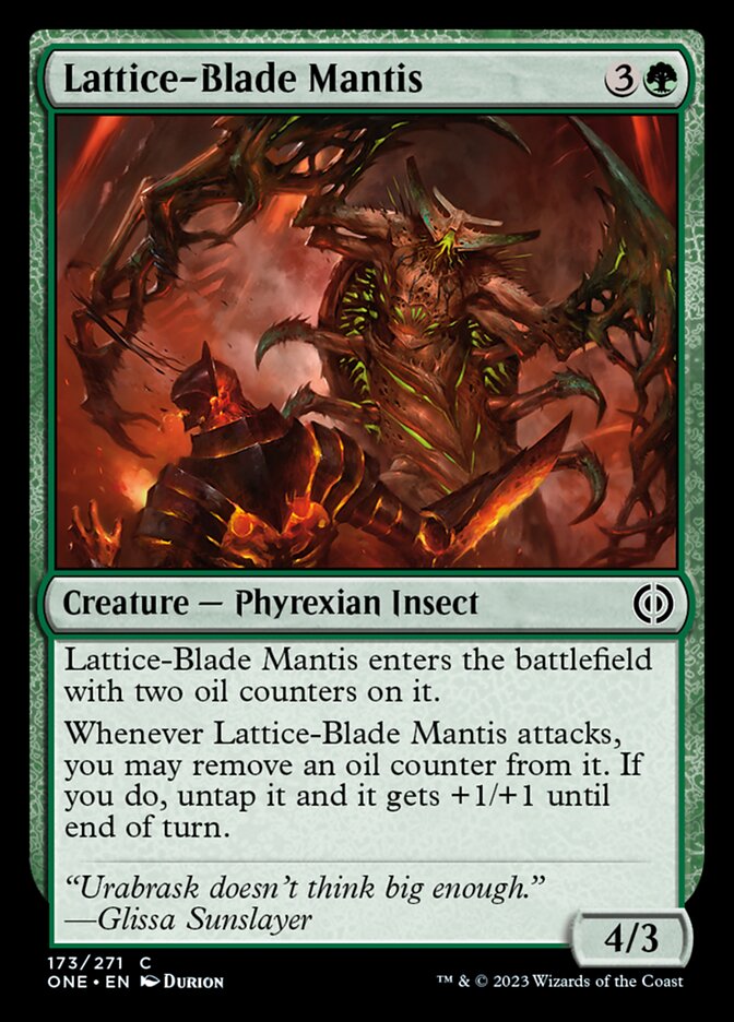 Lattice-Blade Mantis [Phyrexia: All Will Be One] | Fandemonia Ltd