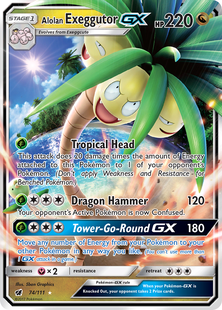 Alolan Exeggutor GX (74/111) [Sun & Moon: Crimson Invasion] | Fandemonia Ltd