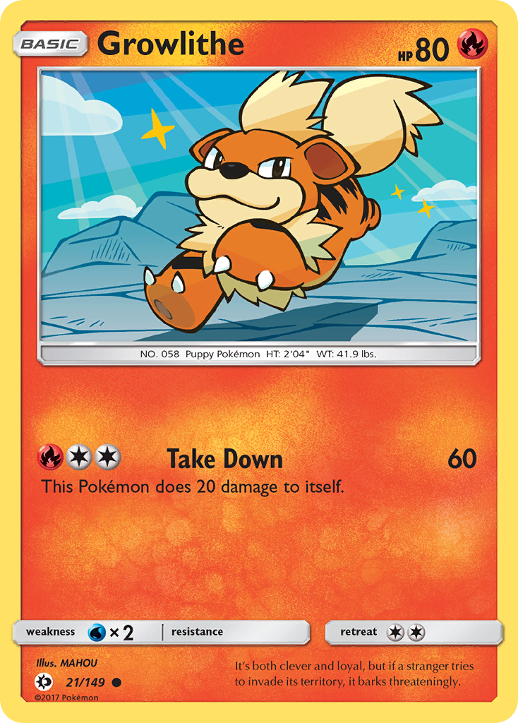 Growlithe (21/149) [Sun & Moon: Base Set] | Fandemonia Ltd