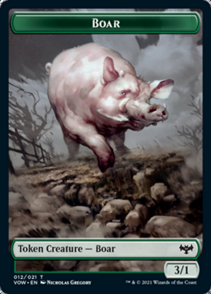 Boar Token [Innistrad: Crimson Vow Tokens] | Fandemonia Ltd