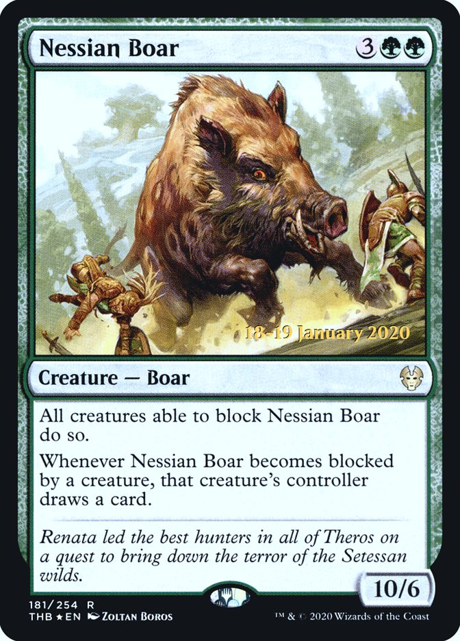 Nessian Boar [Theros Beyond Death Prerelease Promos] | Fandemonia Ltd