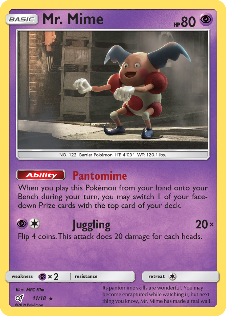 Mr. Mime (11/18) [Sun & Moon: Detective Pikachu] | Fandemonia Ltd