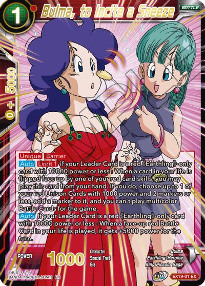 Bulma, to Incite a Sneeze [EX19-01] | Fandemonia Ltd