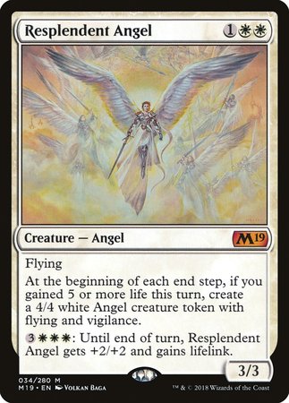 Resplendent Angel [Core Set 2019] | Fandemonia Ltd