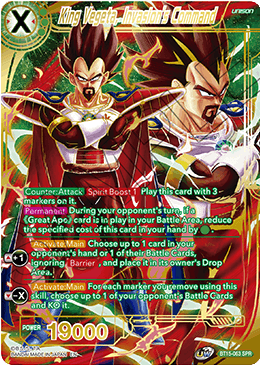 King Vegeta, Invasion's Command (SPR) (BT15-063) [Saiyan Showdown] | Fandemonia Ltd