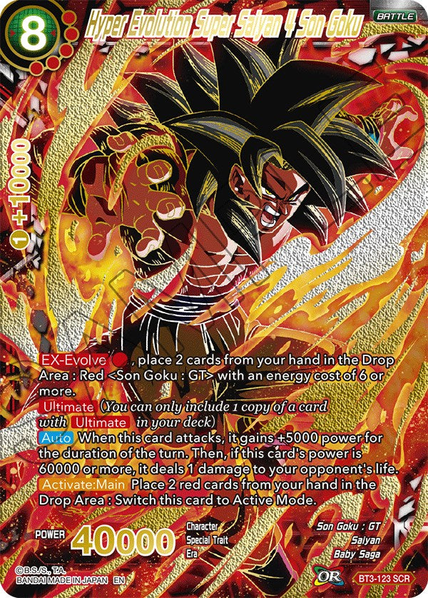 Hyper Evolution Super Saiyan 4 Son Goku (SCR) (BT3-123) [5th Anniversary Set] | Fandemonia Ltd