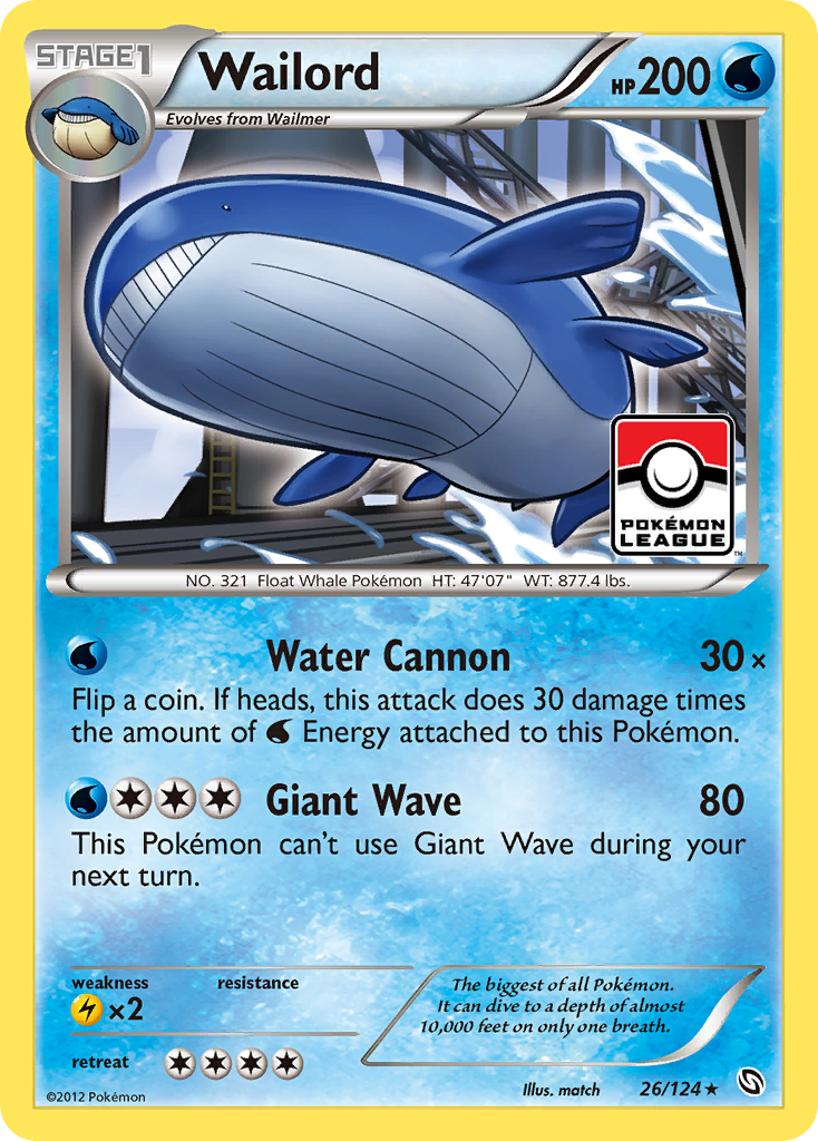 Wailord (26/124) [Black & White: Dragons Exalted] | Fandemonia Ltd