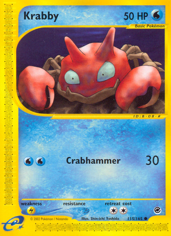 Krabby (115/165) [Expedition: Base Set] | Fandemonia Ltd