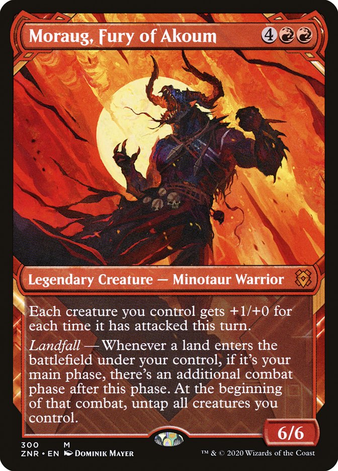 Moraug, Fury of Akoum (Showcase) [Zendikar Rising] | Fandemonia Ltd