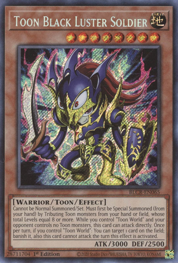 Toon Black Luster Soldier [BLCR-EN065] Secret Rare | Fandemonia Ltd