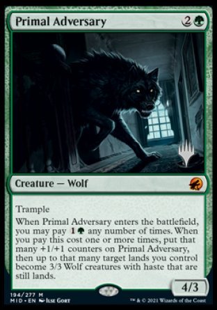 Primal Adversary (Promo Pack) [Innistrad: Midnight Hunt Promos] | Fandemonia Ltd