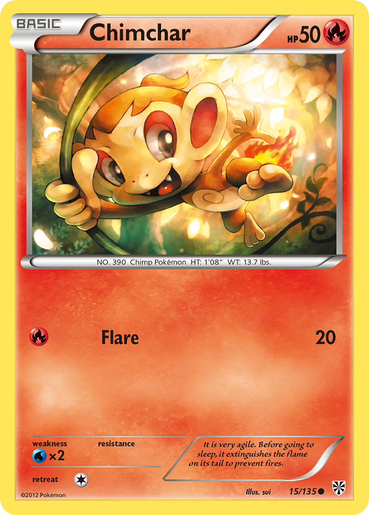 Chimchar (15/135) [Black & White: Plasma Storm] | Fandemonia Ltd