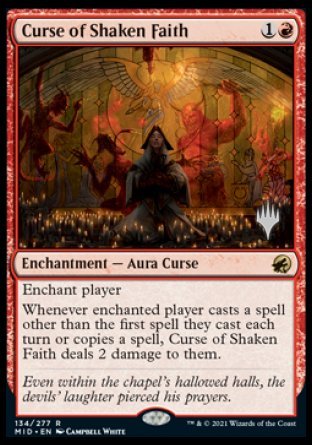 Curse of Shaken Faith (Promo Pack) [Innistrad: Midnight Hunt Promos] | Fandemonia Ltd