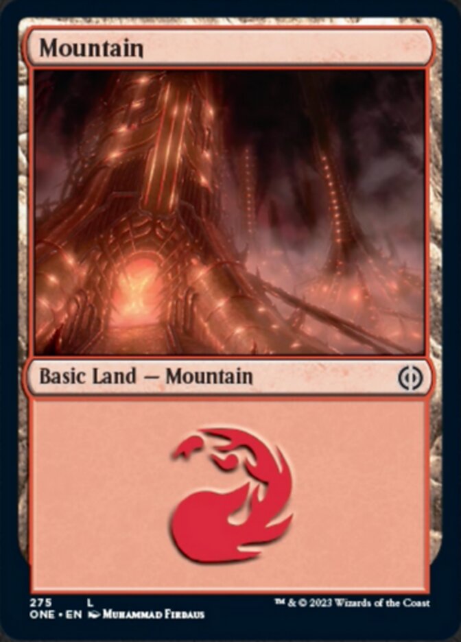 Mountain (275) [Phyrexia: All Will Be One] | Fandemonia Ltd