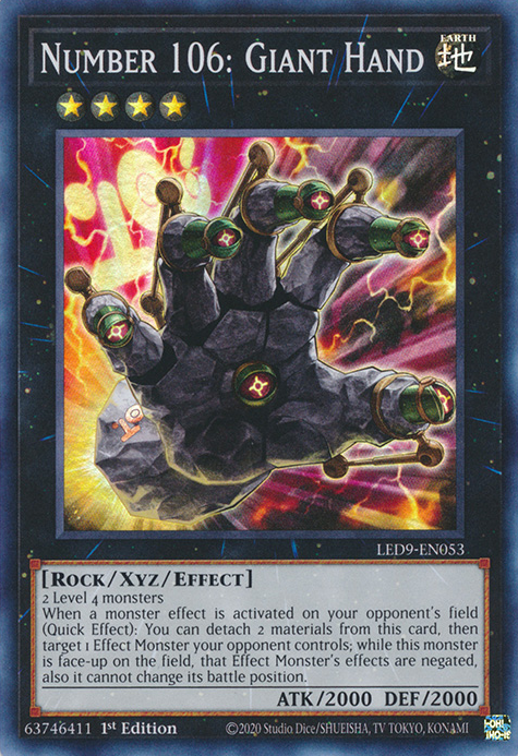 Number 106: Giant Hand [LED9-EN053] Super Rare | Fandemonia Ltd