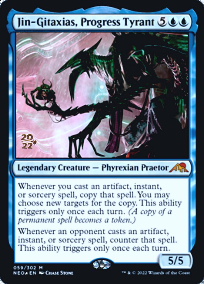 Jin-Gitaxias, Progress Tyrant [Kamigawa: Neon Dynasty Prerelease Promos] | Fandemonia Ltd