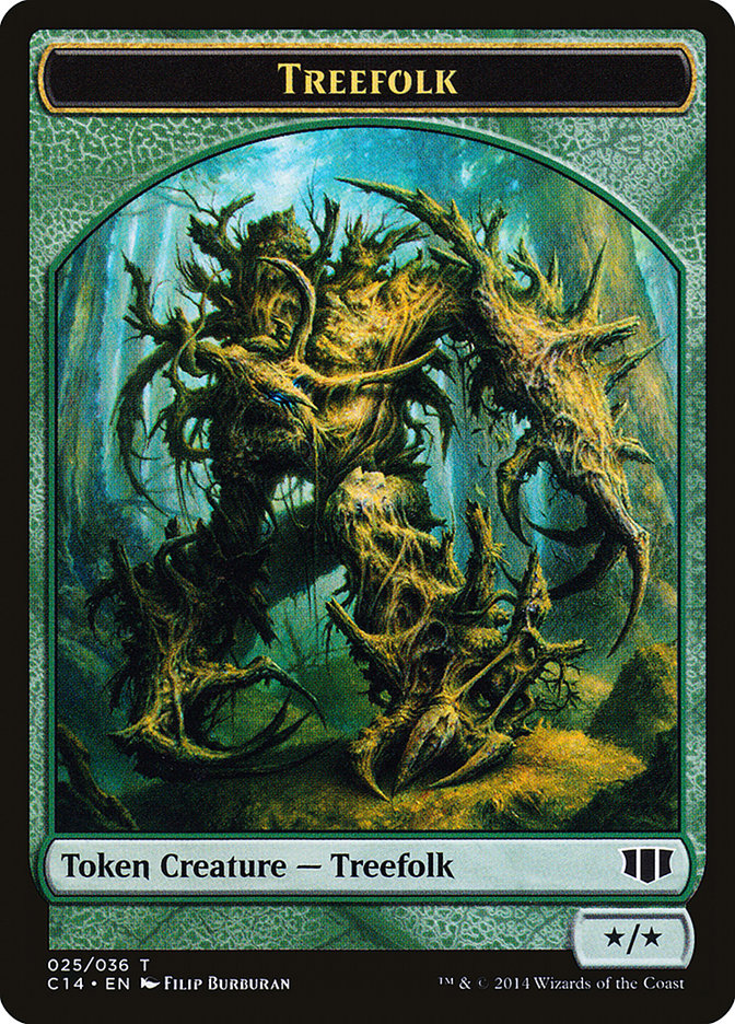 Treefolk // Wolf Double-sided Token [Commander 2014 Tokens] | Fandemonia Ltd