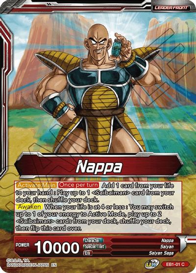 Nappa // Nappa & Saibaimen, the First Invaders (EB1-01) [Battle Evolution Booster] | Fandemonia Ltd