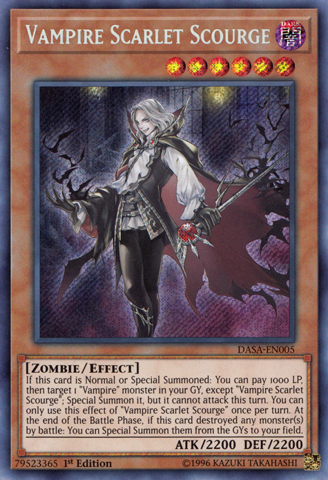 Vampire Scarlet Scourge [DASA-EN005] Secret Rare | Fandemonia Ltd