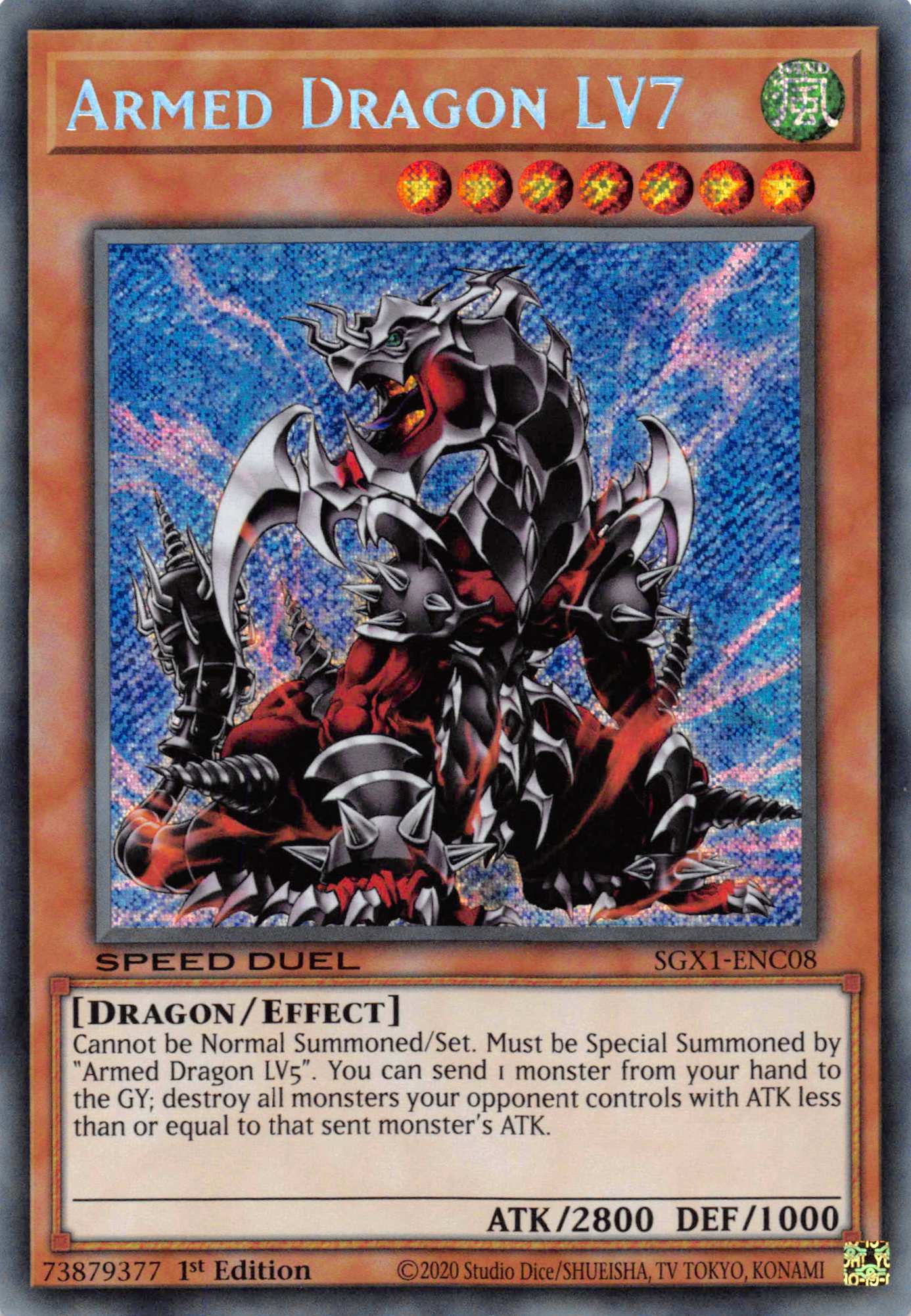 Armed Dragon LV7 [SGX1-ENC08] Secret Rare | Fandemonia Ltd