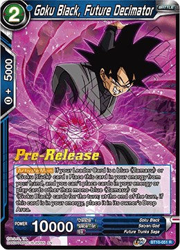 Goku Black, Future Decimator (BT10-051) [Rise of the Unison Warrior Prerelease Promos] | Fandemonia Ltd