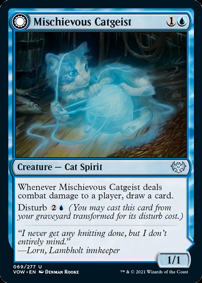 Mischievous Catgeist // Catlike Curiosity [Innistrad: Crimson Vow] | Fandemonia Ltd